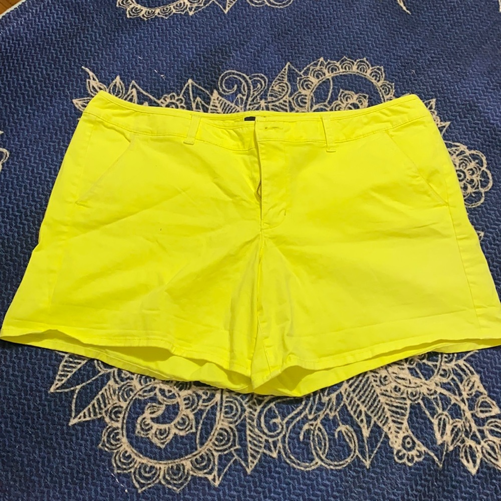 Neon yellow shorts
